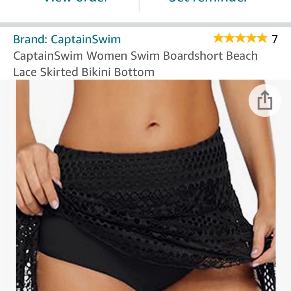 Black swim skirt Amazon